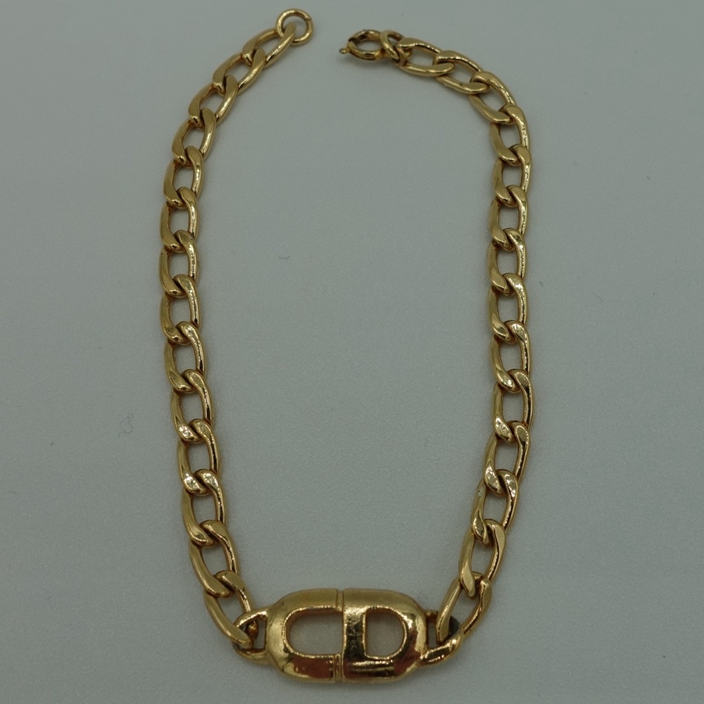 Authentic Vintage Dior Gold tone initial Bracelet